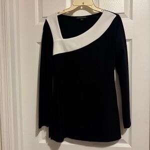 Boston Proper Travel Collection Black and Cream Women's Top